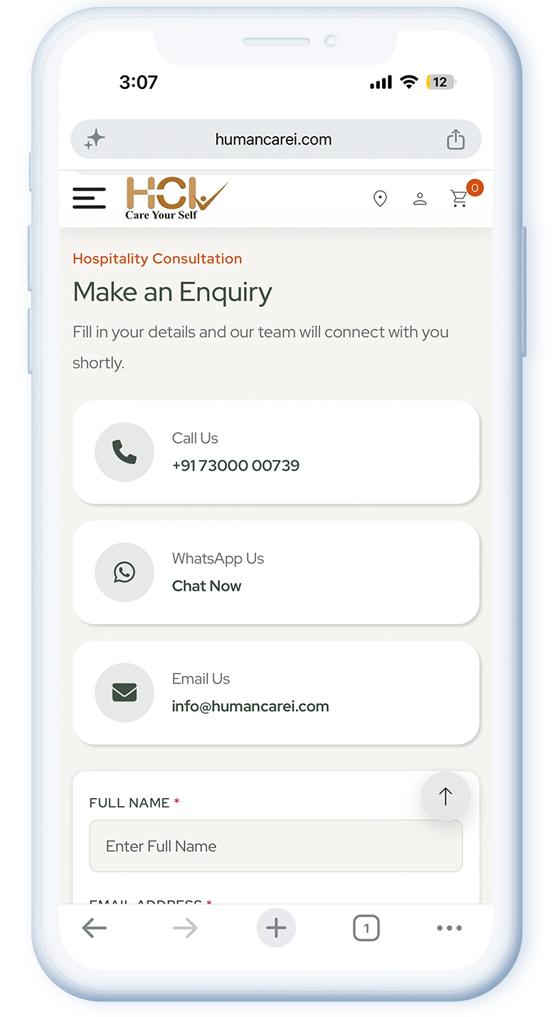 HCI customer support for premium massage chair services