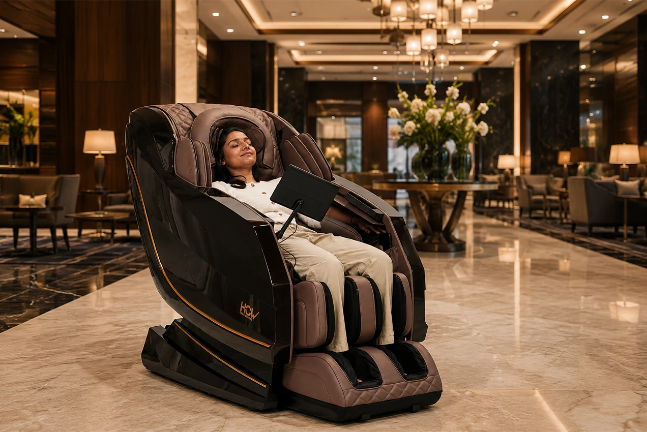 Modern business wellness solutions with premium massage chairs