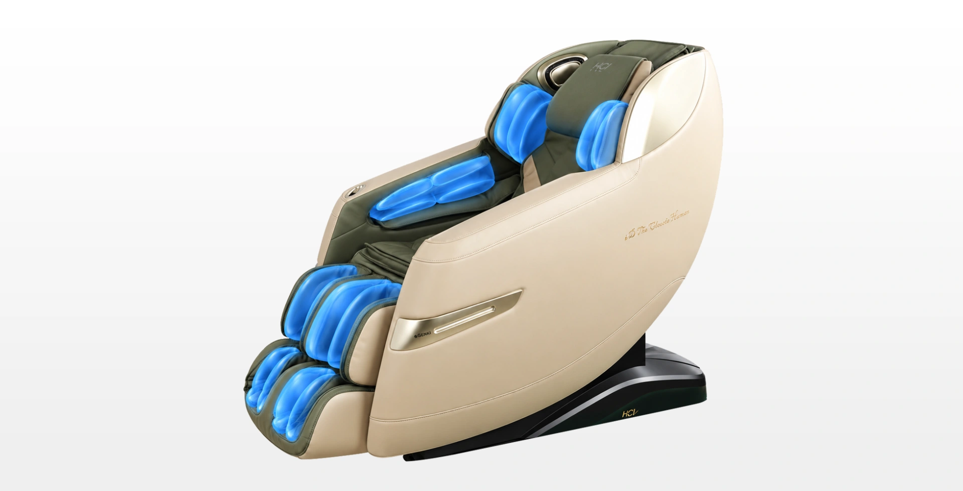 eGENKI PRO dual-core massage chair mechanism detail