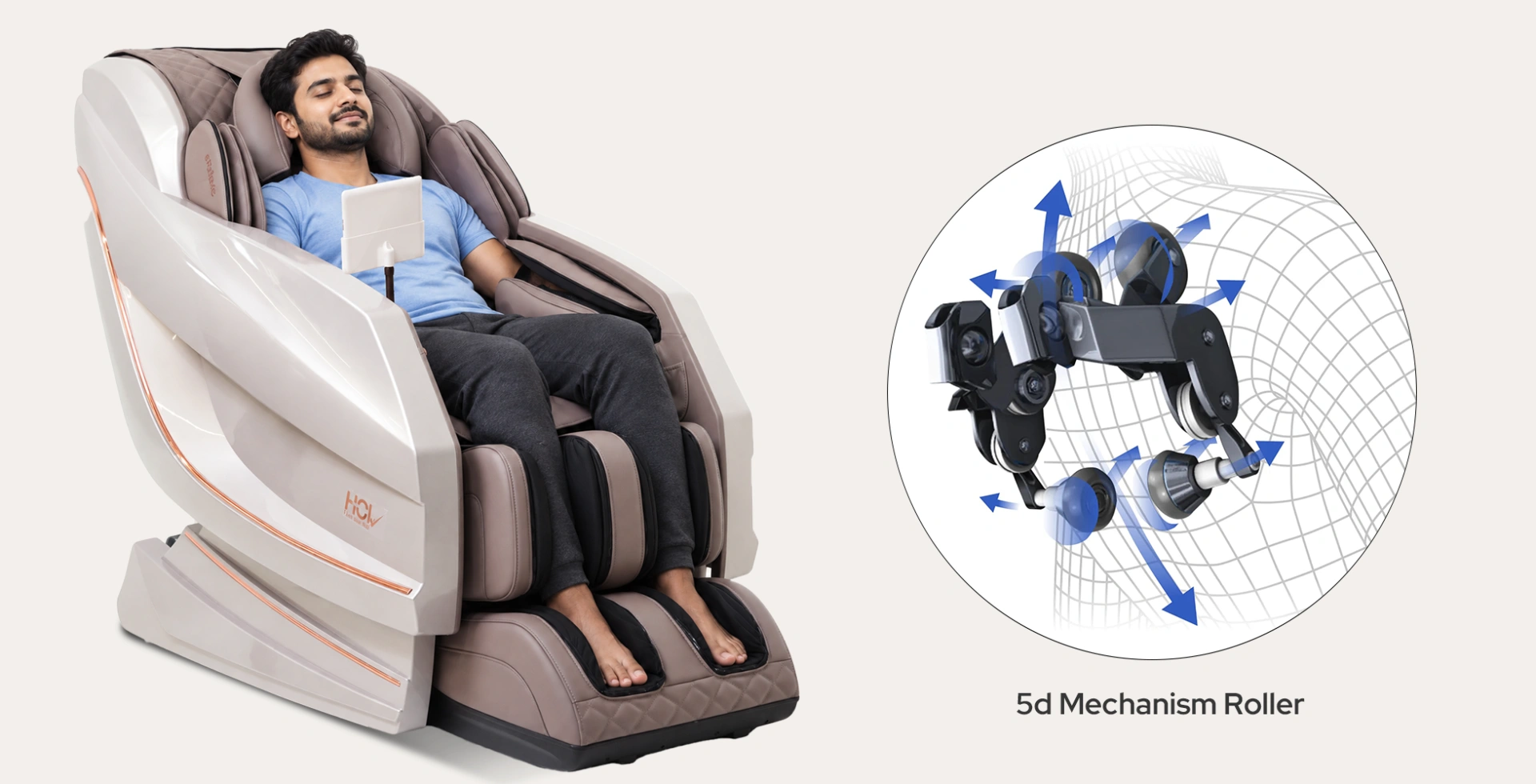 eGENKI PRO dual-core massage chair mechanism