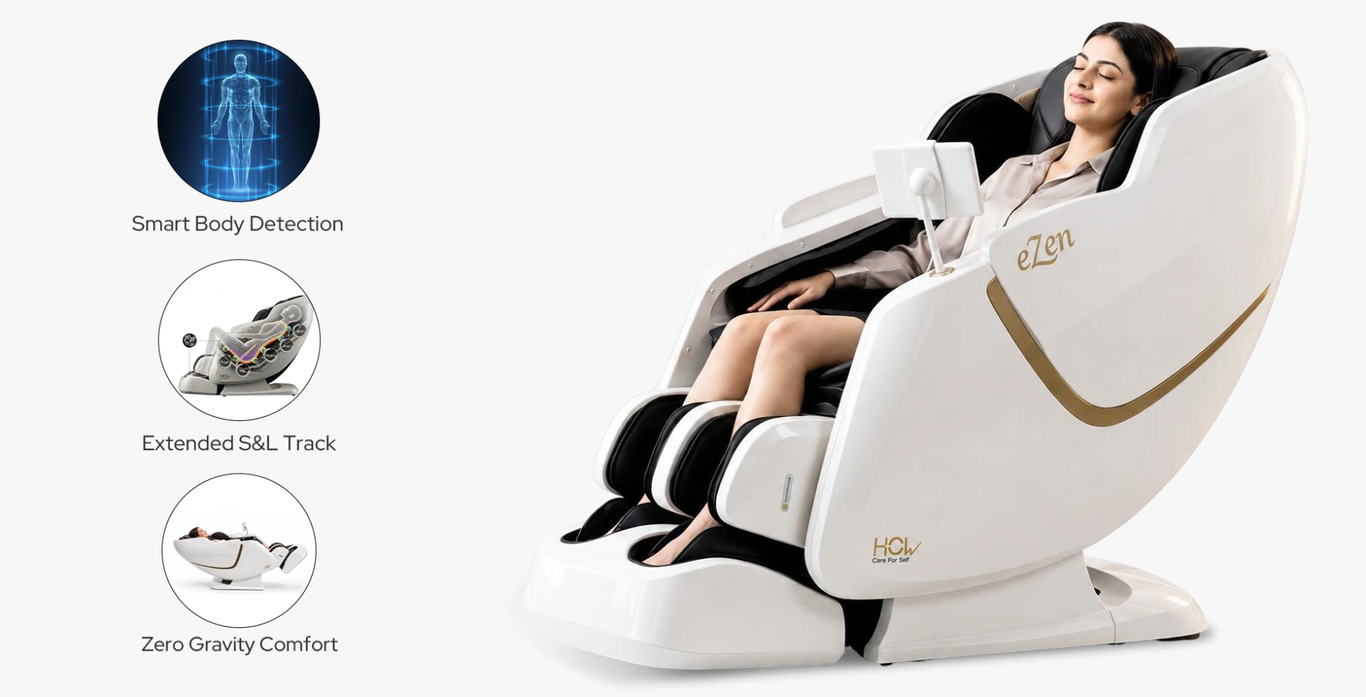 eGENKI PRO dual-core massage chair mechanism detail