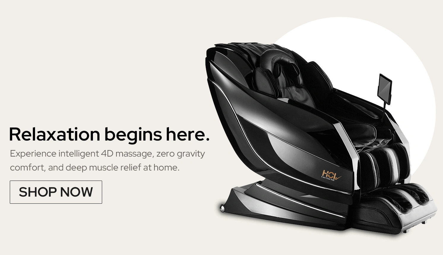Special offer banner for premium massage chair deals
