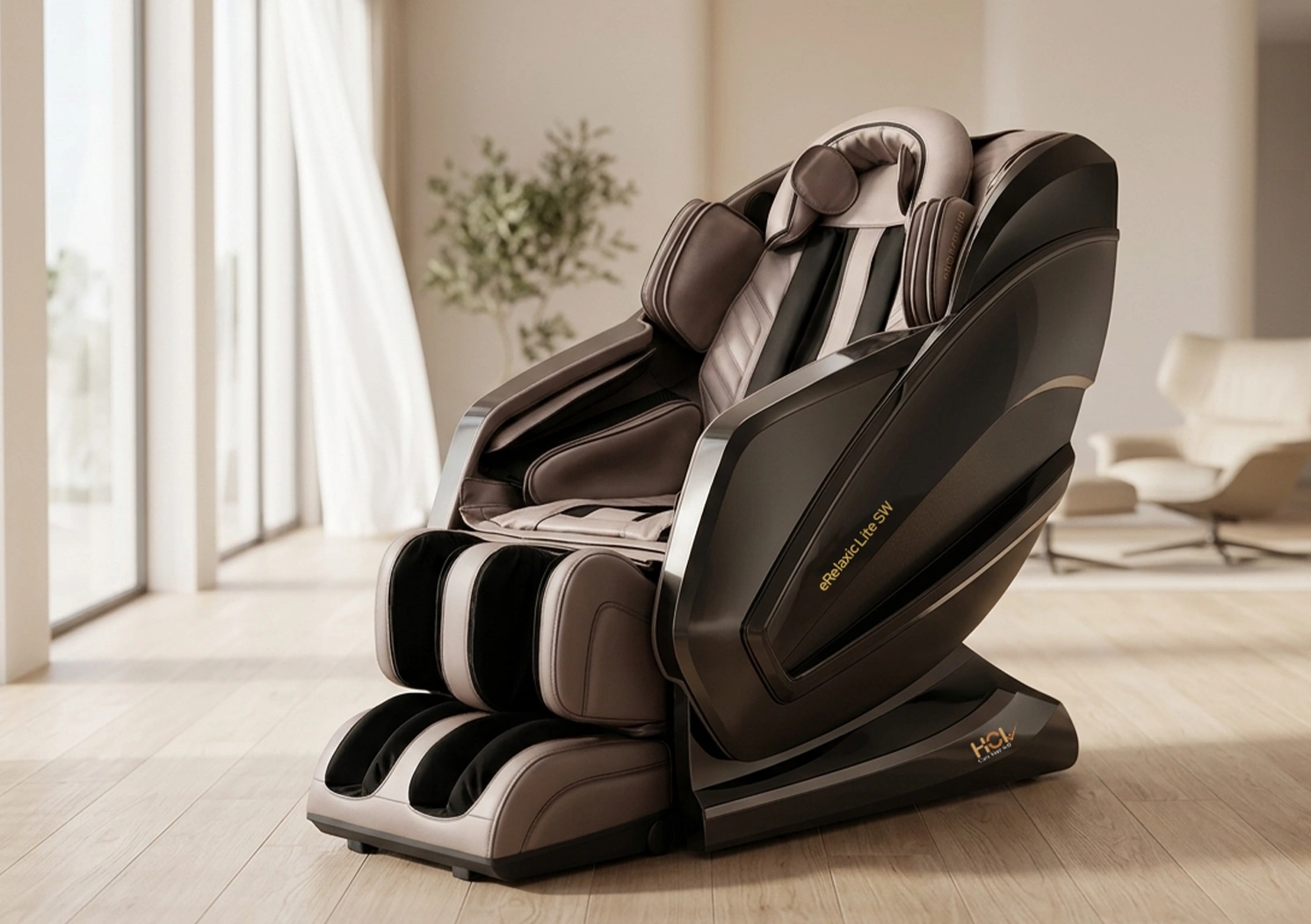 HCI scanner banner for premium massage chair information