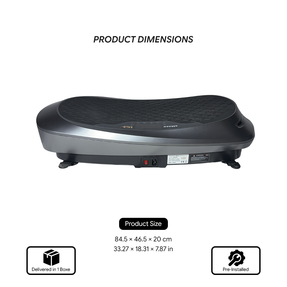 HCI eHoso Indoor Vibration Plate Exercise Machine Grey Massage Chair image 6