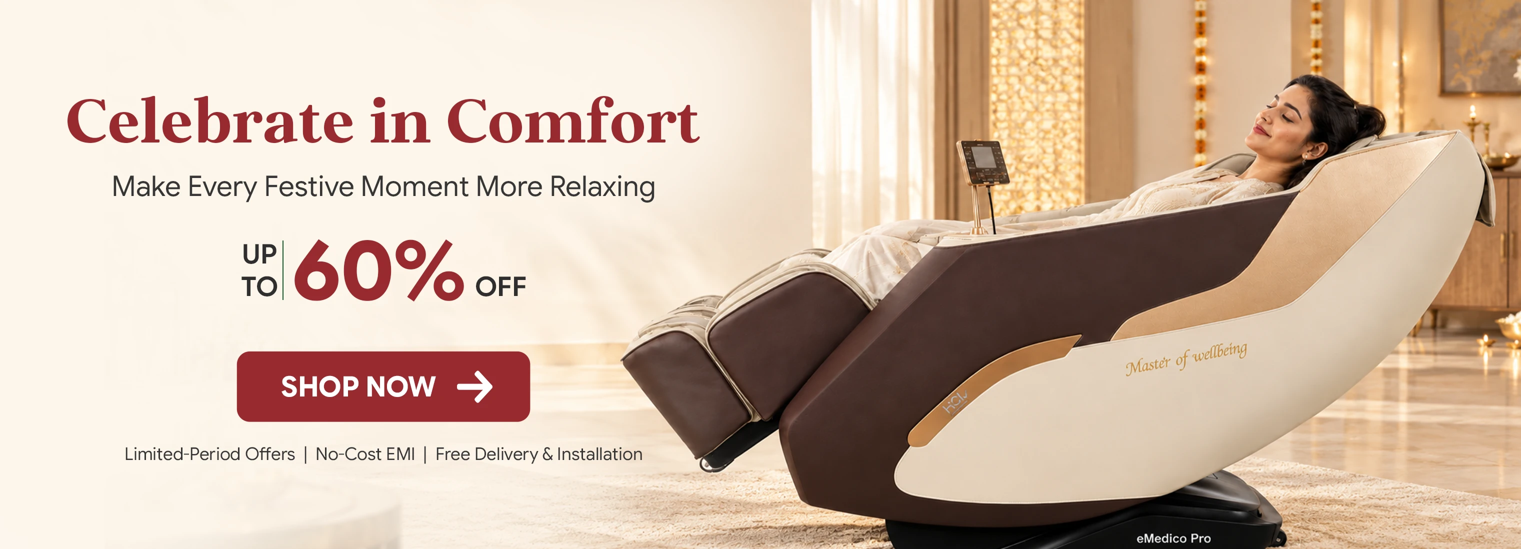 Premium massage chair for home wellness and relaxation