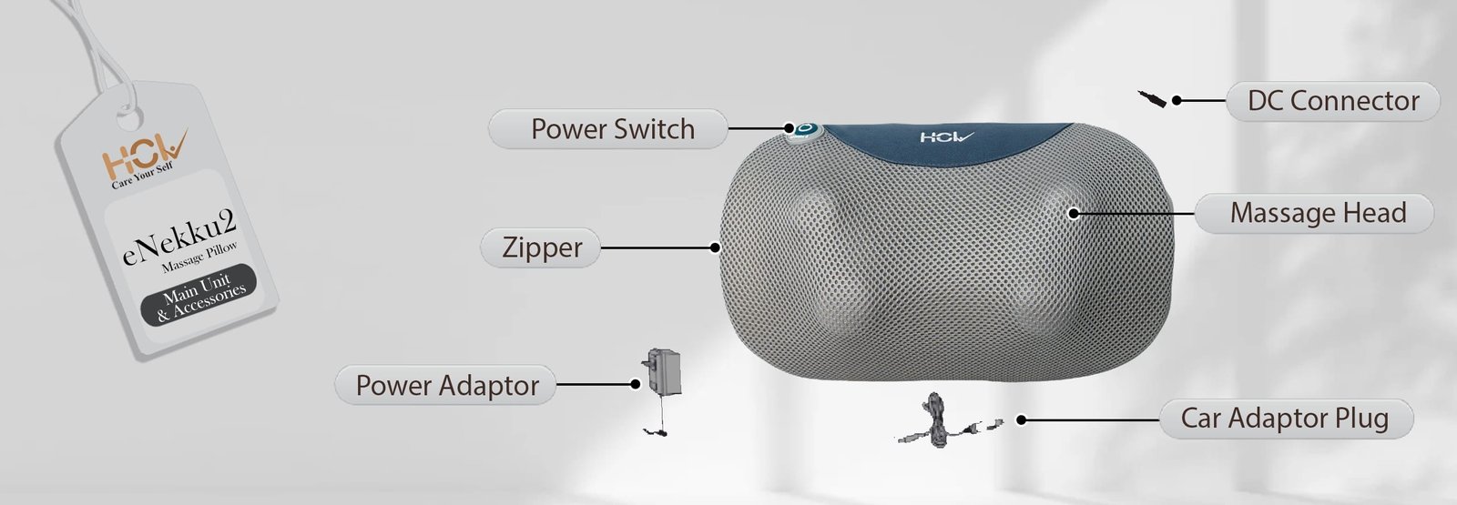 eNekku2 thermal massage pillow acessories