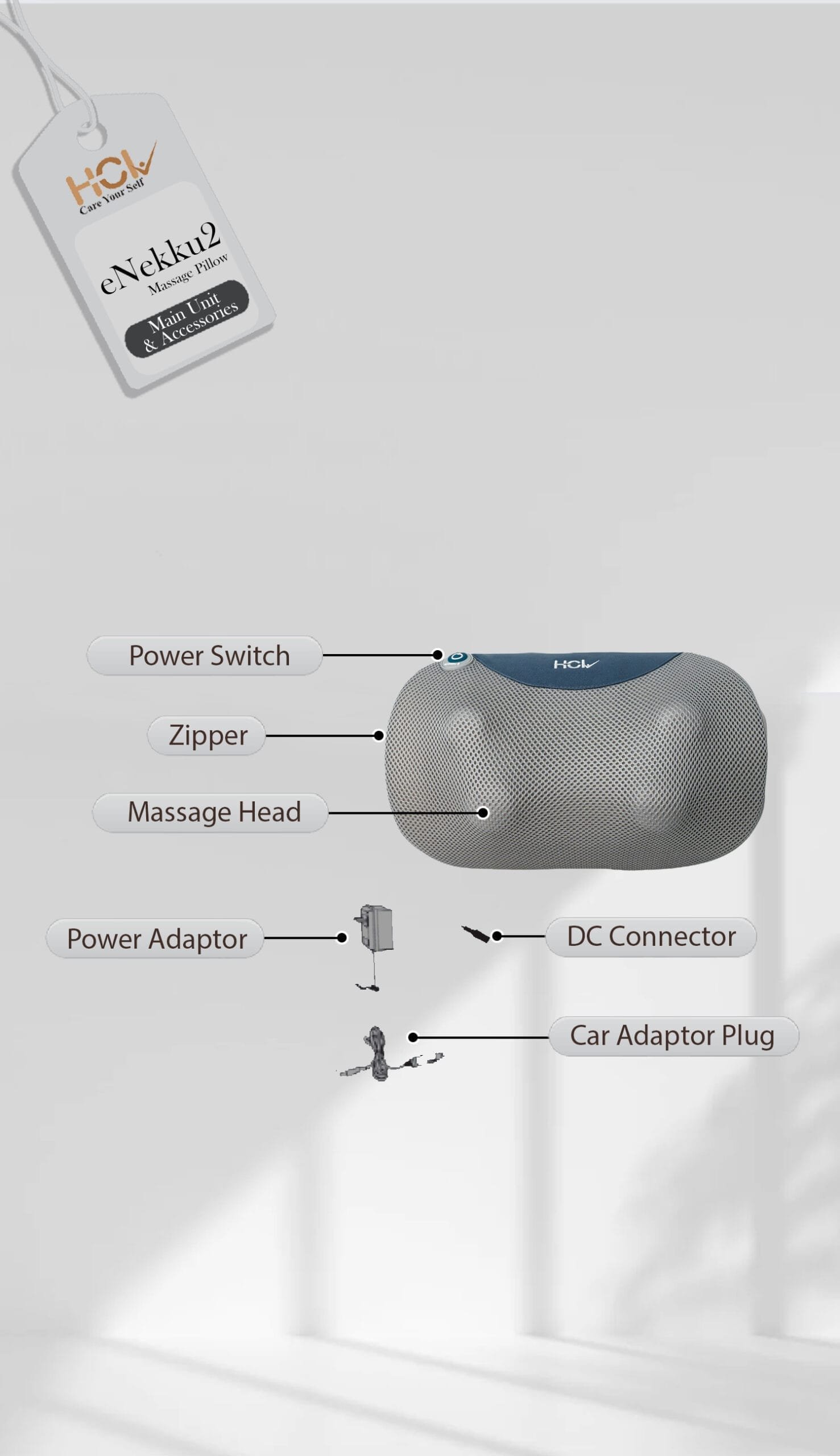 eNekku2 thermal massage pillow acessories