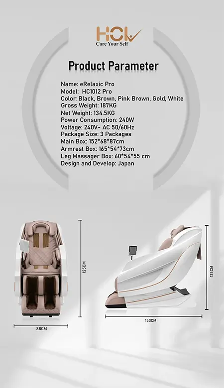 eRelaxic pro product parameters mobile version