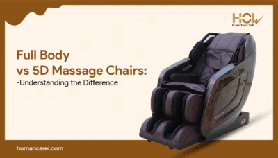 5D Massage Chair and Full Body Massage Chair comparison showing advanced features and luxury design.